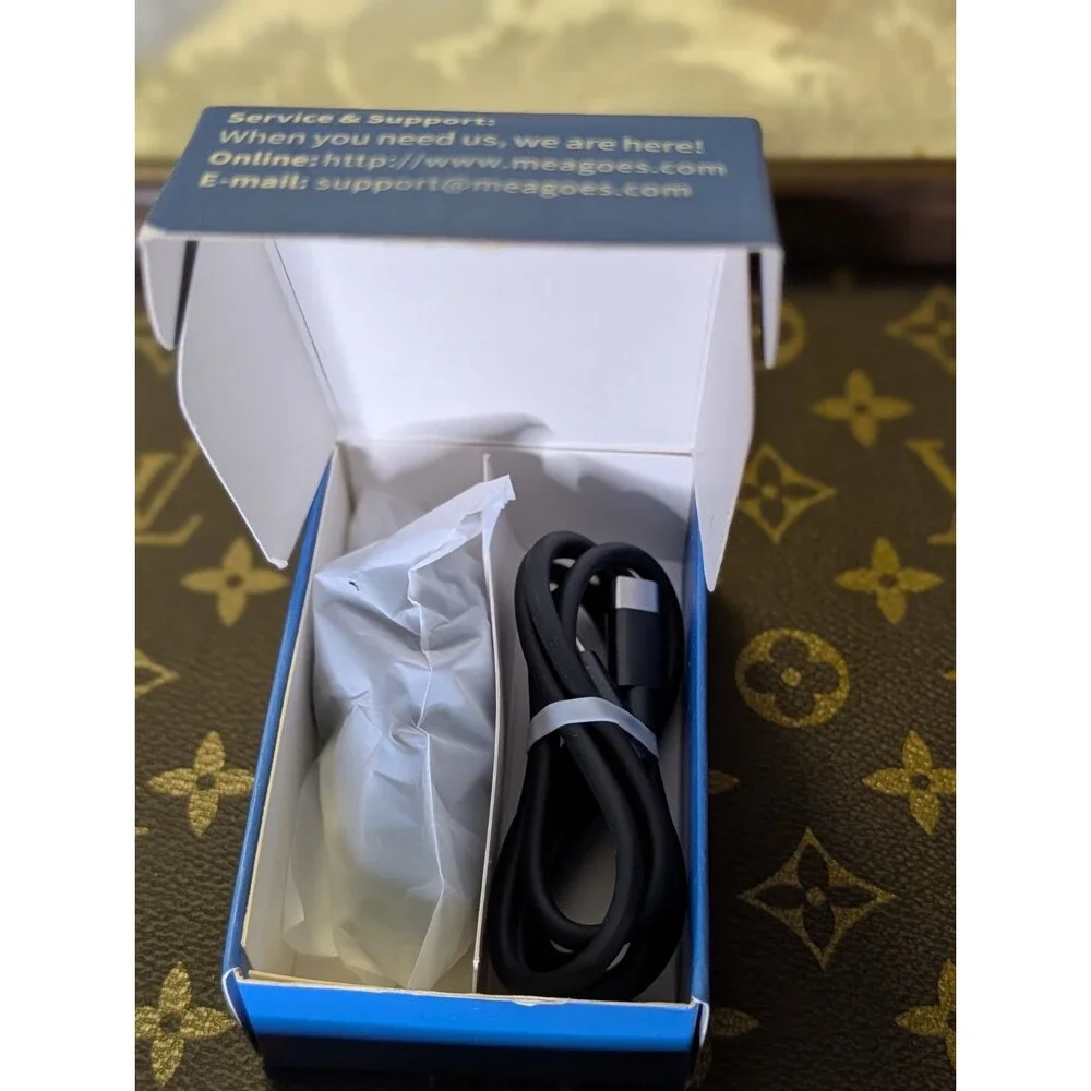 Meagoes 2-Port Fast Charge Car Charger USB-C/USB-A w/ Charging Cable Black